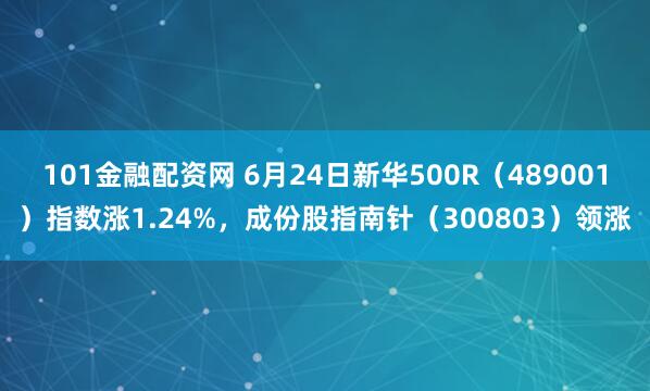 101金融配资网 6月24日新华500R（489001）指数涨1.24%，成份股指南针（300803）领涨